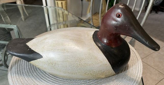 Vintage Wood Crafted WOODY MUMMA Duck Decoy 13" Long in Good Preowned Condition.: Vintage Wood Crafted WOODY MUMMA Duck Decoy 13" Long in Good Preowned Condition. FREE DOMESTIC SHIPPING.