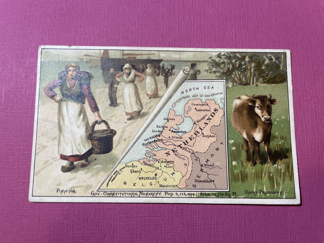 VICTORIAN TRADE CARD NETHERLANDS ARBUCKLE BROS NYC COFFEE.: VICTORIAN TRADE CARD NETHERLANDS ARBUCKLE BROS NYC COFFEE. (ONLY ONE SHIPPING FEE OF $5 ON TRADE CARDS, WHETHER YOU WIN 1 CARD OR 100 CARDS)