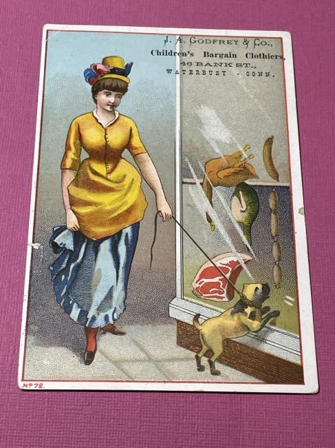 VICTORIAN TRADE CARD #398.: VICTORIAN TRADE CARD #398. (ONLY ONE SHIPPING FEE OF $5 ON TRADE CARDS, WHETHER YOU WIN 1 CARD OR 100 CARDS)