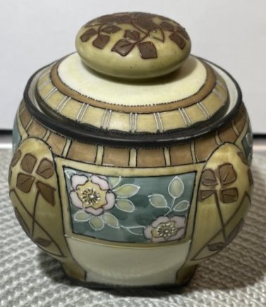 Vintage Nippon Porcelain Hand Painted Covered Canister/Jar 4.25" Tall in VG Preowned Condition: Vintage Nippon Porcelain Hand Painted Covered Canister/Jar 4.25" Tall in VG Preowned Condition from an Estate. $12 Domestic Shipping. (On Multiple Lots Won, the Shipping Fees will be combined or Adjus