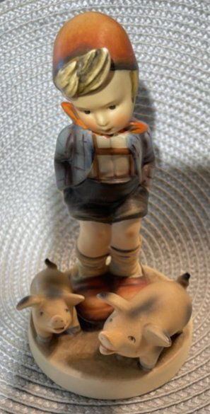 Hummel Figurine #66 FARM BOY FULL BEE 5.5" Tall Circa TMK-2 1950-1955 in Good Preowned Condition (1 of 6)