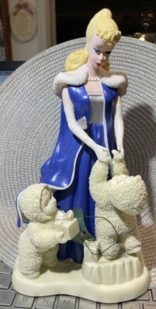 Department 56 Snowbabies Barbie Under the Midnight Moon 10" Tall Figurine in VG Preowned Condition (1 of 6)