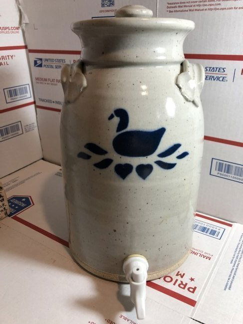 20th Century Stoneware Crock Water/Beverage Dispenser 11" Tall in VG Preowned Condition. (1 of 7)