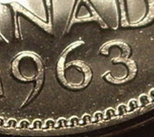 Canada Elizabeth II 1963 (Eye In 6 Error Variety) Five Cents Roll of 40 Coins Uncirculated Coins (1 of 2)