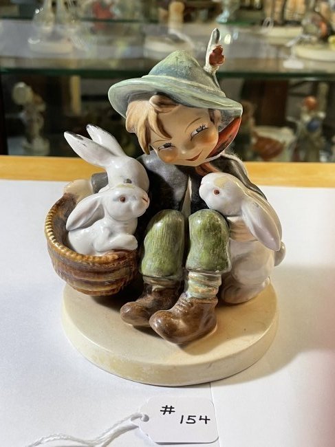 Vintage Hummel Figurine #58 TMK-1 PLAYMATES 4" Tall as Pictured. (Repaired Hat Feather): Vintage Hummel Figurine #58 TMK-1 PLAYMATES 4" Tall as Pictured. (Repaired Hat Feather). $10 DOMESTIC INHOUSE SHIPPING.