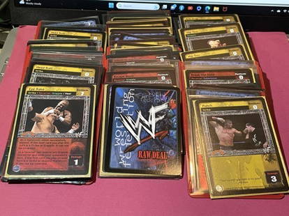 Lot of 135 Holdered WWF Wrestling Cards Preowned from an Estate.: Lot of 135 Holdered WWF Wrestling Cards Preowned from an Estate. $10 DOMESTIC INHOUSE SHIPPING.