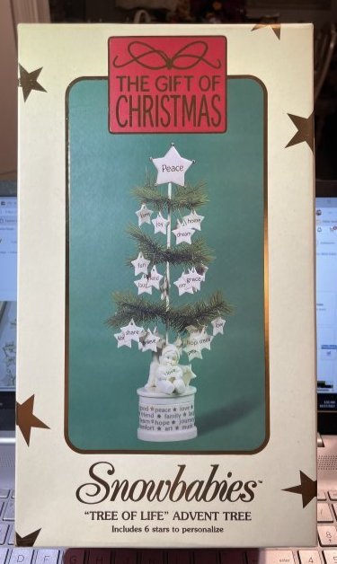 Dept 56 SNOWBABIES "TREE OF LIFE" ADVENT CHRISTMAS Tree & Ornaments RETIRED New in Box as Pictured. (1 of 4)