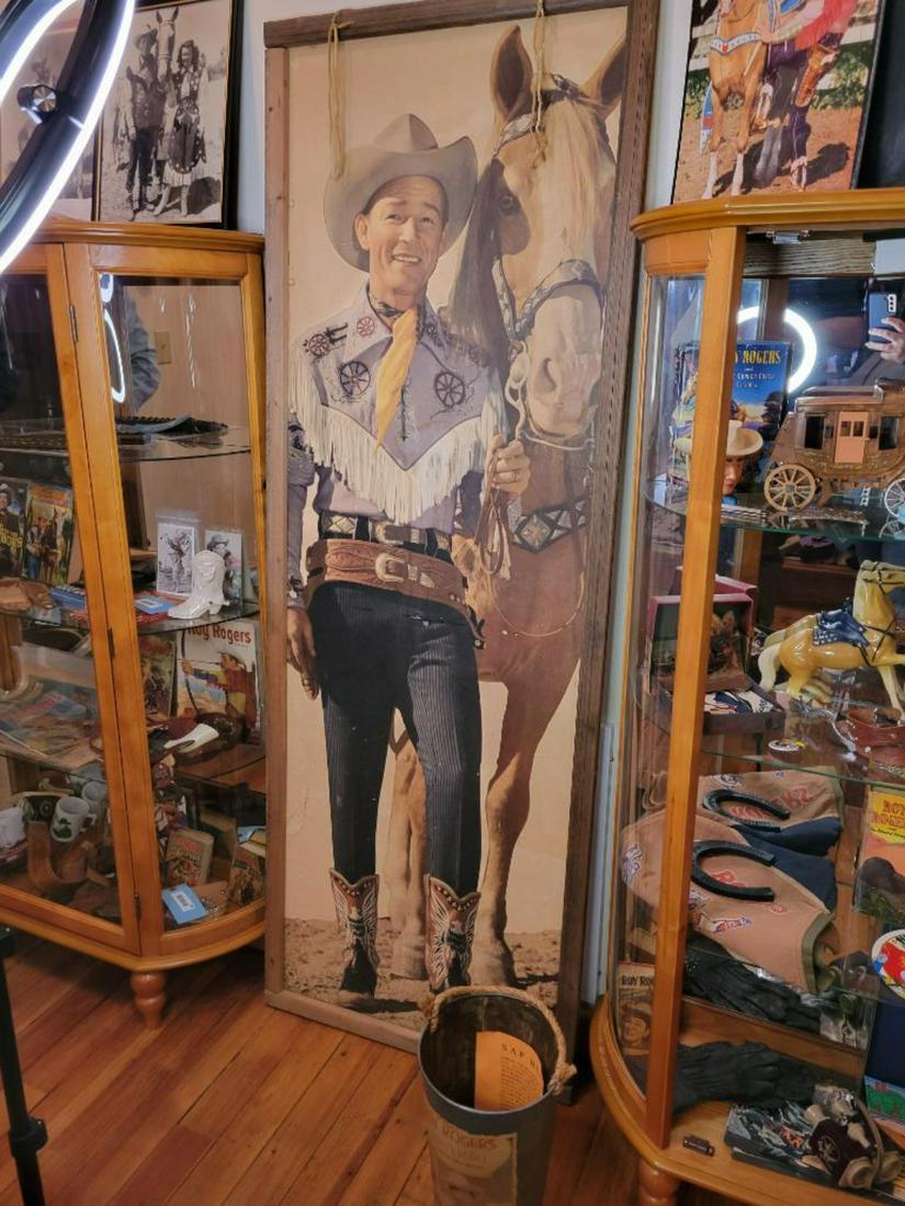 Large life size picture of Roy Rogers and Trigger, and a Sap bucket with Roy Rogers (1 of 4)