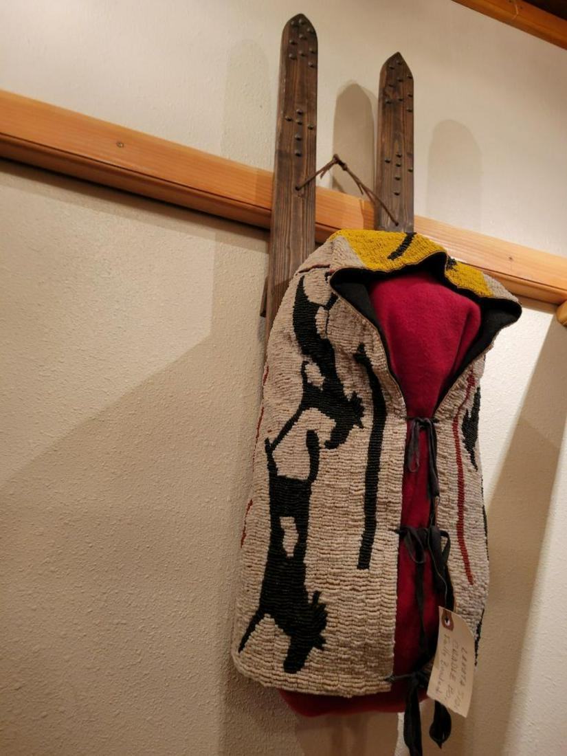 Native American Baby cradleboard, with beaded cover (1 of 5)