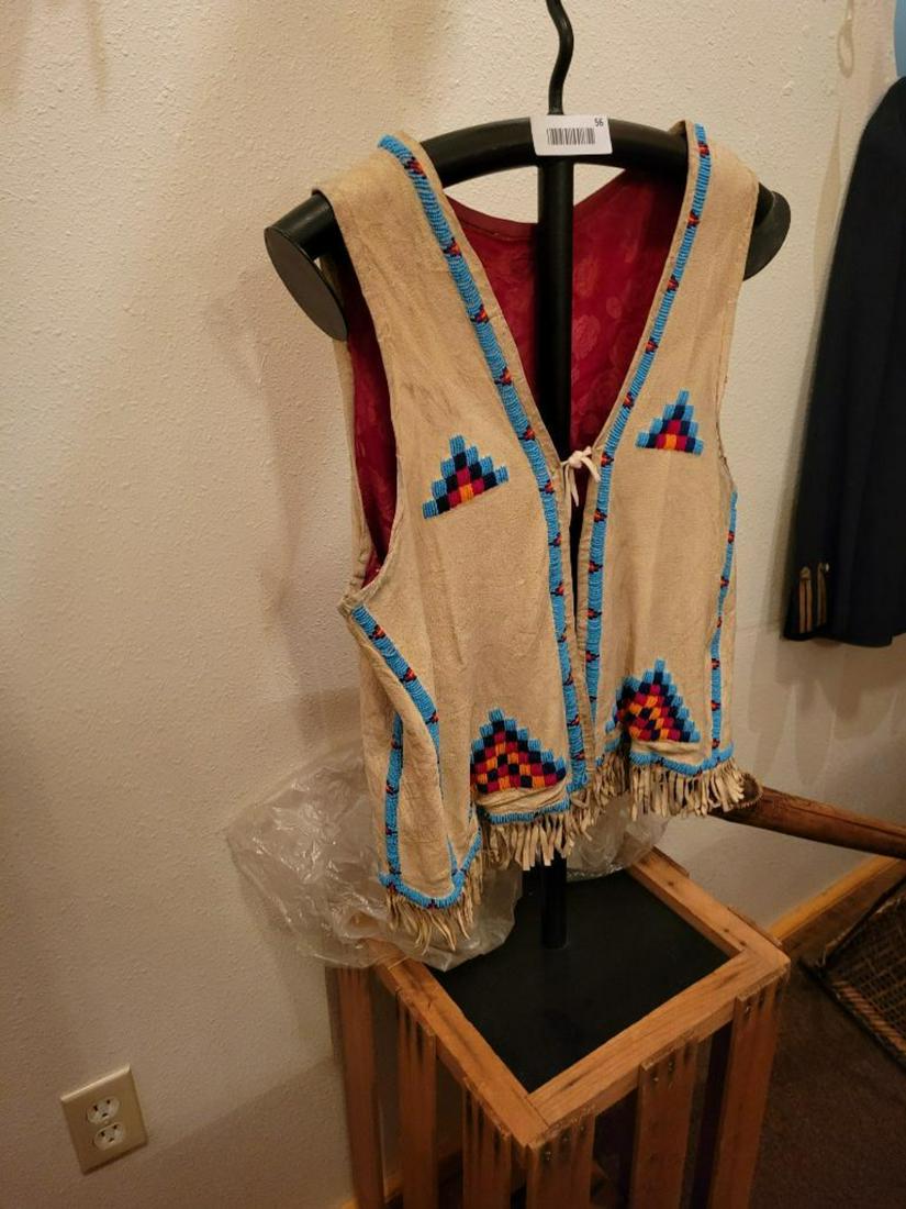 Native American Beaded Vest, hand made: .