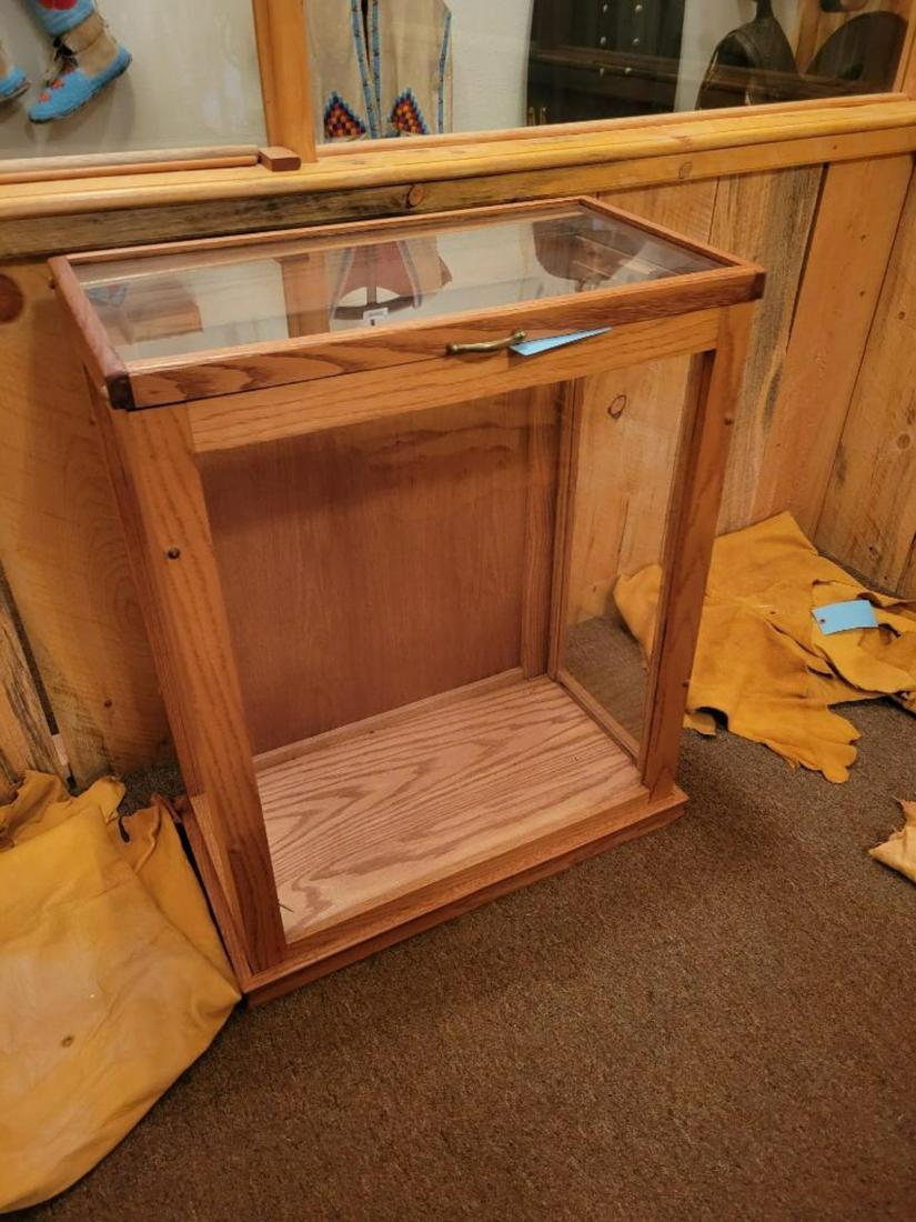 Wood and Glass floor display case (1 of 3)