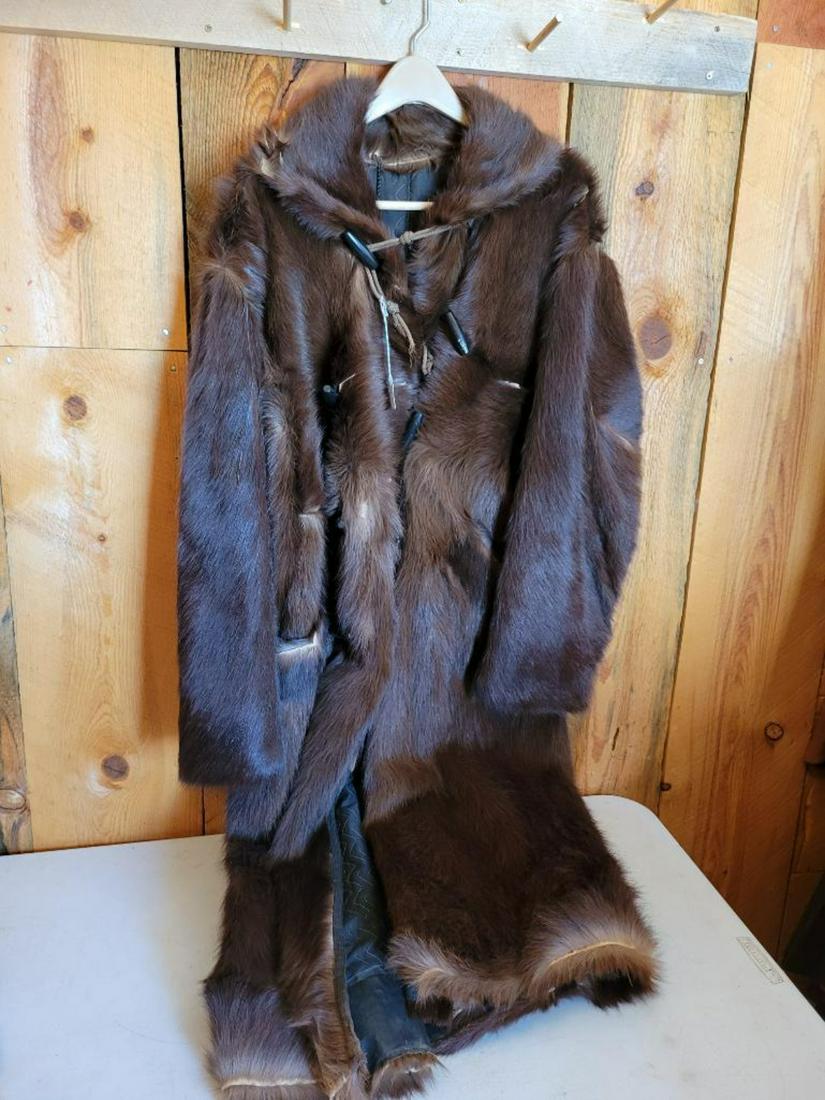 1800's Horse hide 3/4 length coat (1 of 7)