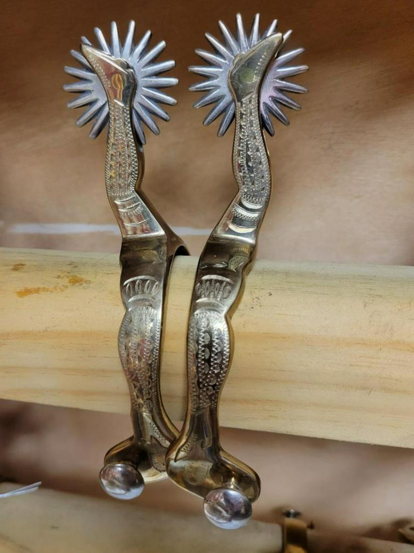 Pair of spurs made by Wild Times Stock and Trade in Montana, COA will be included (1 of 4)