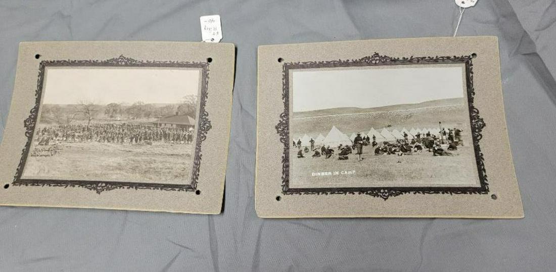 Pair of Vintage Cabinet Card phots, one of Ft Riley, other is of the US Calvary (1 of 5)