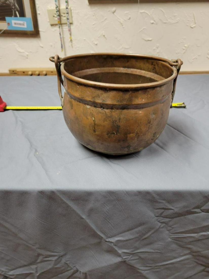 Dovetailed Copper pot with applied handle (1 of 6)