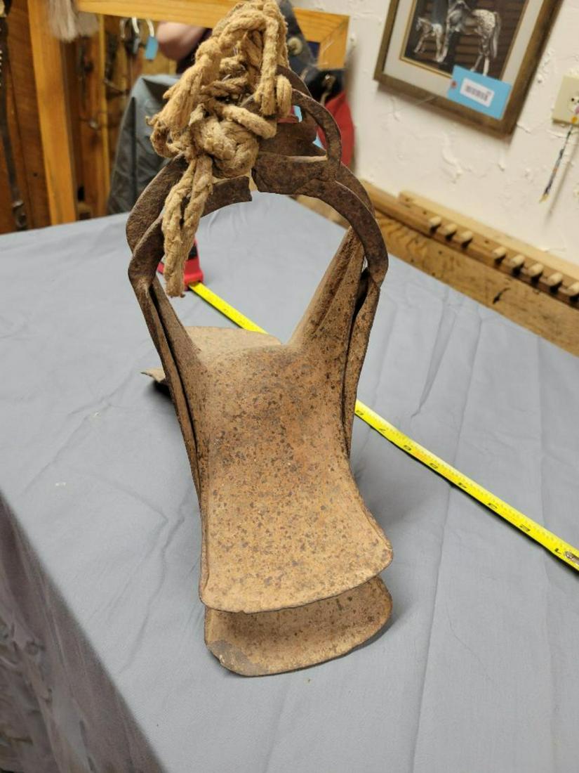 Matching set of saddle stirrups, appear to be hand forged (1 of 3)