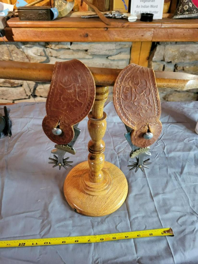 Pair of Indian Head Spurs with Original Straps (1 of 3)
