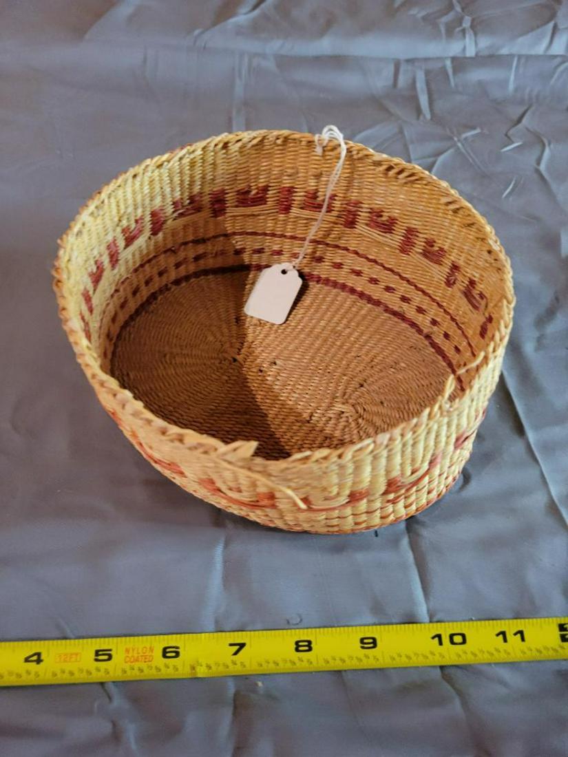 Northwest Coastal Native Hand Woven Grass Harvest Basket (1 of 4)