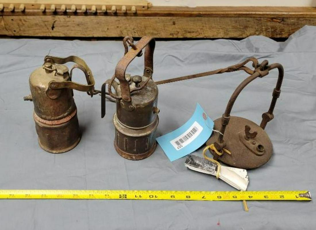 3- antique miner's lights (1 of 8)