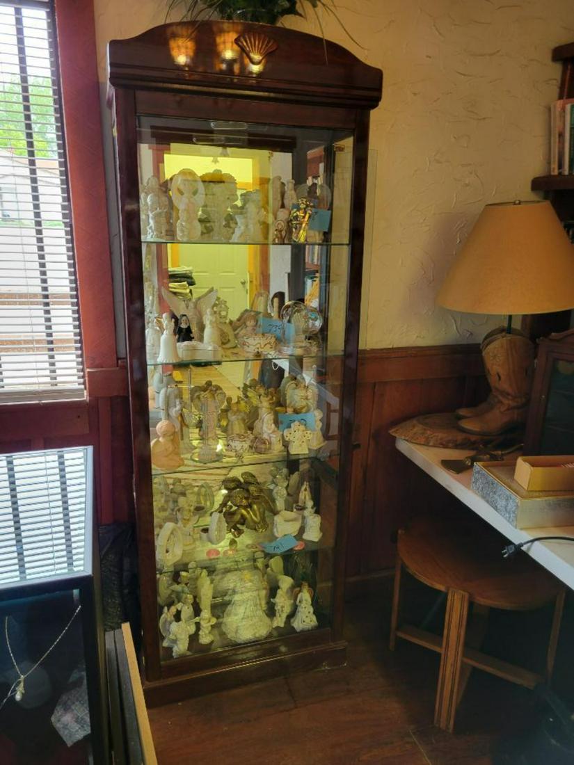 Lighted Glass Curio display cabinet, 26 x 75 inches (1 of 4)