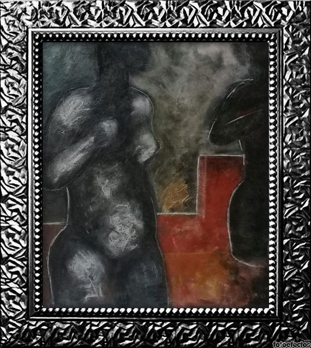 Nicaraguan Master Armando Morales - Oil Canvas "Nudes": A R M A N D O M O R A L E S - Oil canvas painting signed / Still Life Composition ( Attributed painting by master Nicaraguan.** Measures: Frame * 19 x 17.5 Inches. Estimated 2500 // Shipping to Worldw