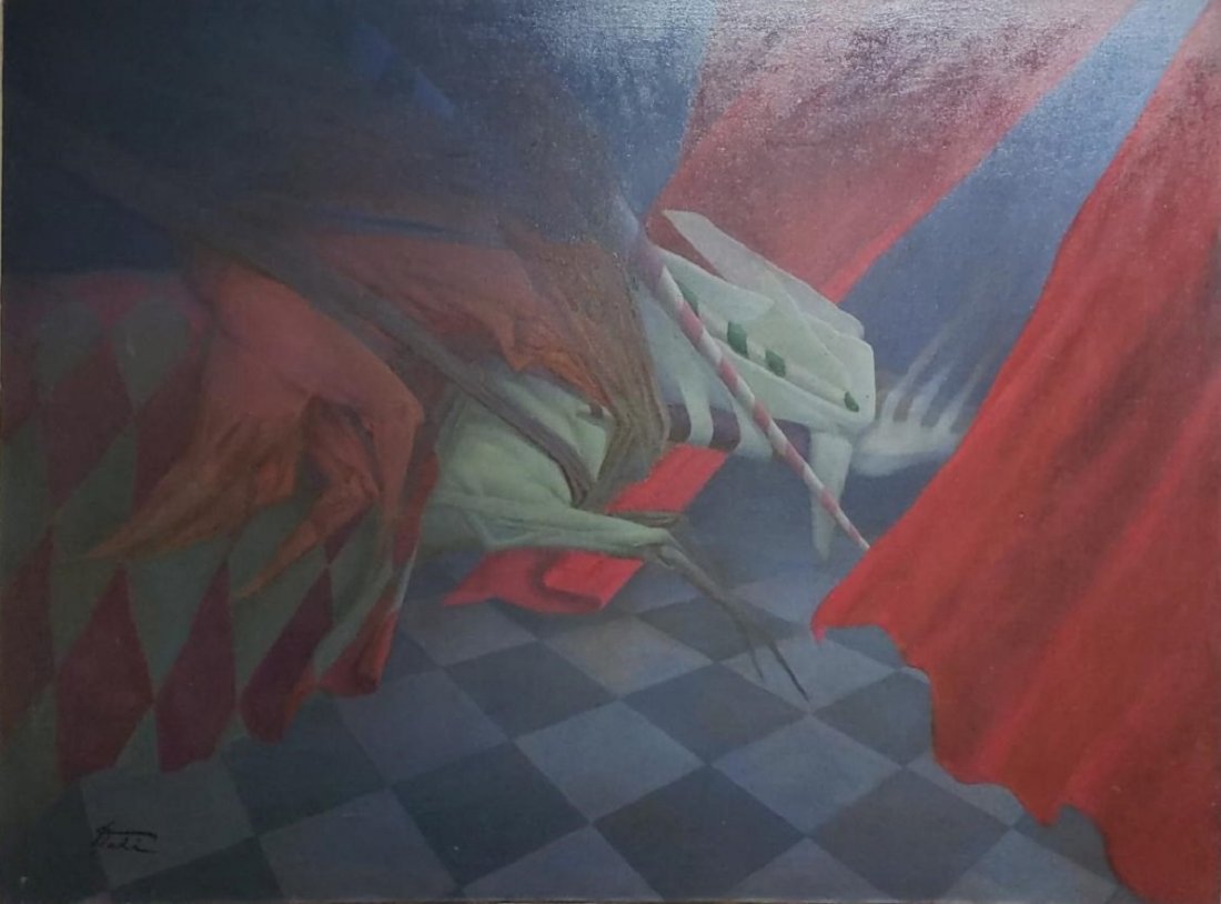 SALVADOR DALI - Antique Oil Canvas \"Surrealist Horse\" (1 of 6)