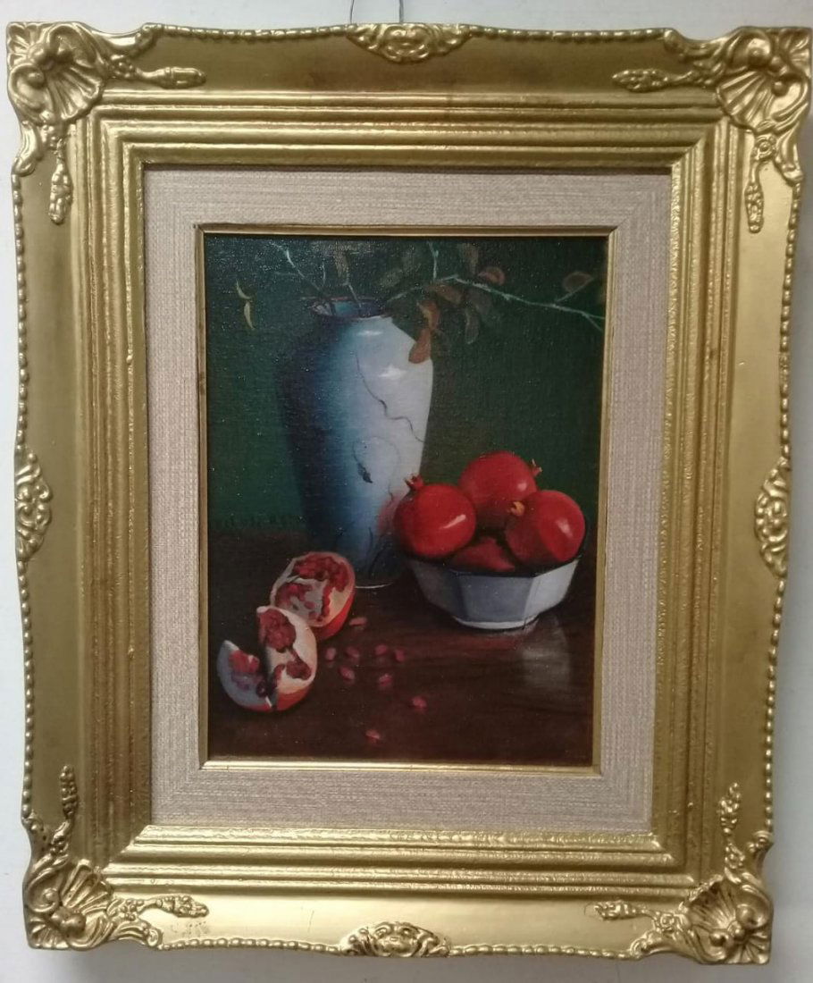 Odilon Redon - Still Life Oil canvas painting: *Surrealist french artist , Attributed oil painting .* * Measures : 16 x 12 inch /Framed: 25 x 21 inch." Work is sold as it is" Documents included: Ministry of Culture & Documents for export to aduana