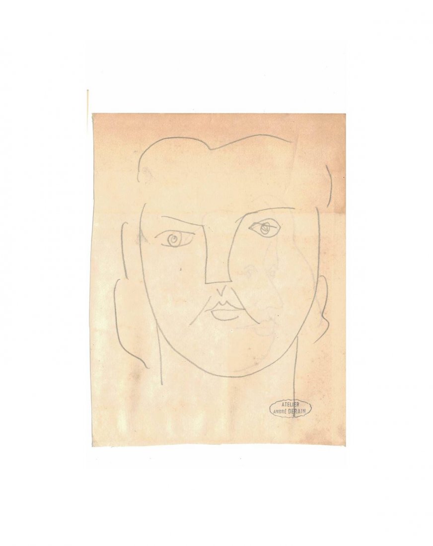 Andre Derain DRAWING: pencil on paper.27cm. x 21cm..Stamped with the stamp of the artist's estate
