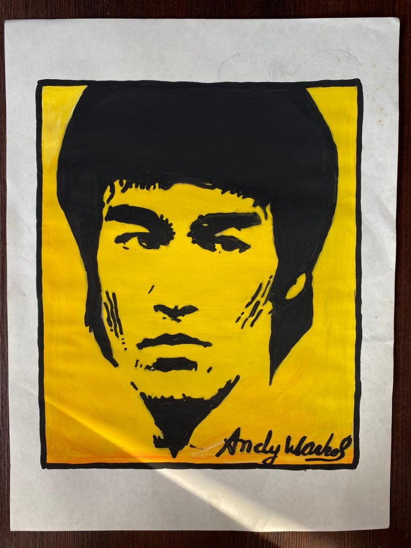 Andy Warhol  Mixed Media Drawing on Paper Signed (1 of 2)