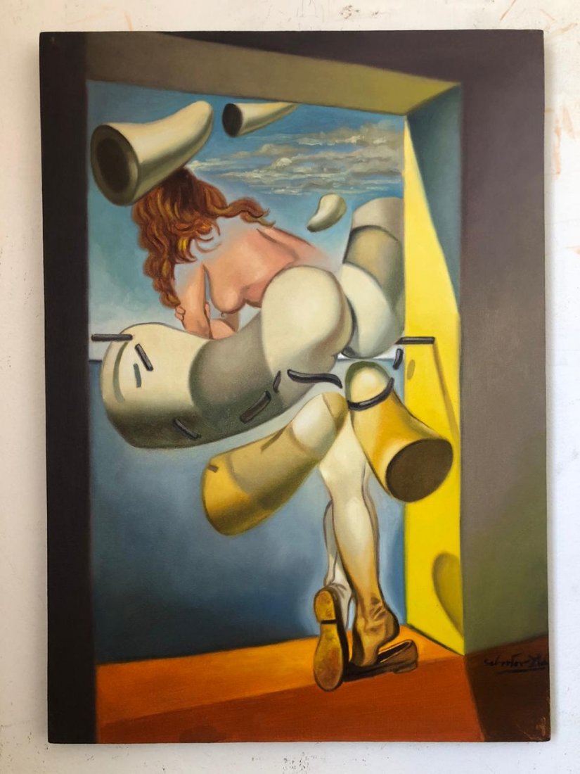 Salvador Dali Painting Oil On Canvas Signed and Sealed (1 of 8)