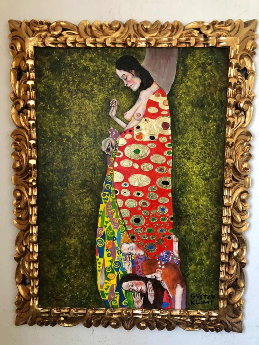 Gustav Klimt Oil On Canvas Signed & Sealed (1 of 9)