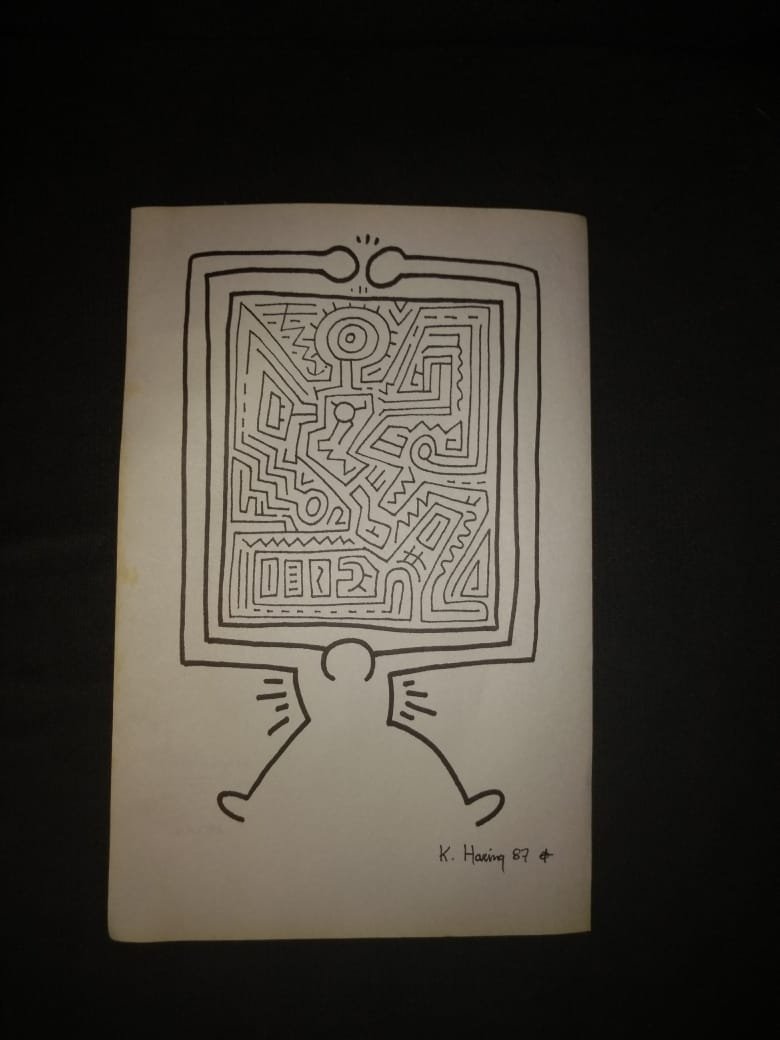 Signed and Sealed Keith Haring Ink on paper (1 of 2)