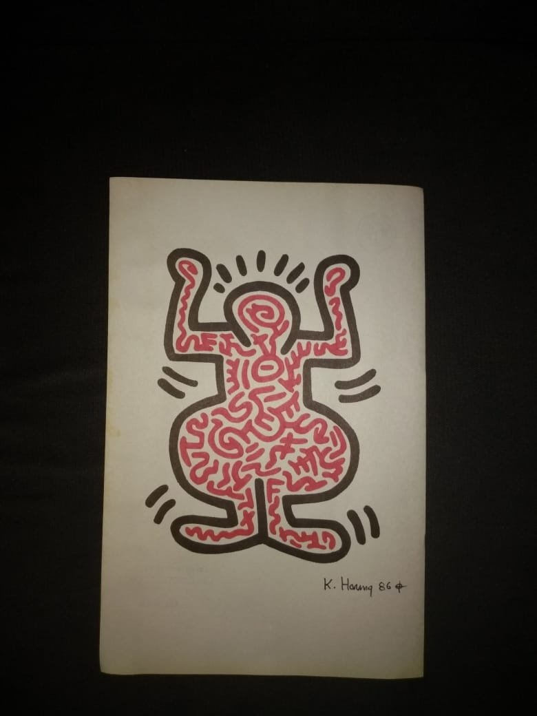 Signed and Sealed Keith Haring Ink on paper (1 of 2)