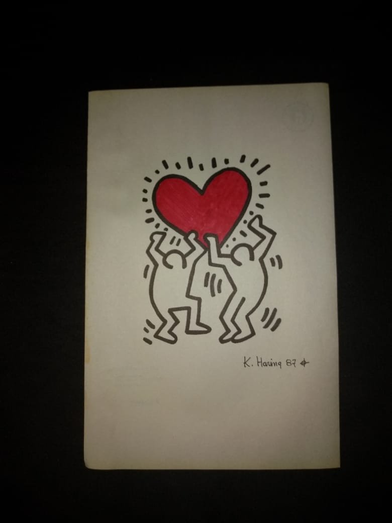 Signed and Sealed Keith Haring Ink on paper (1 of 2)