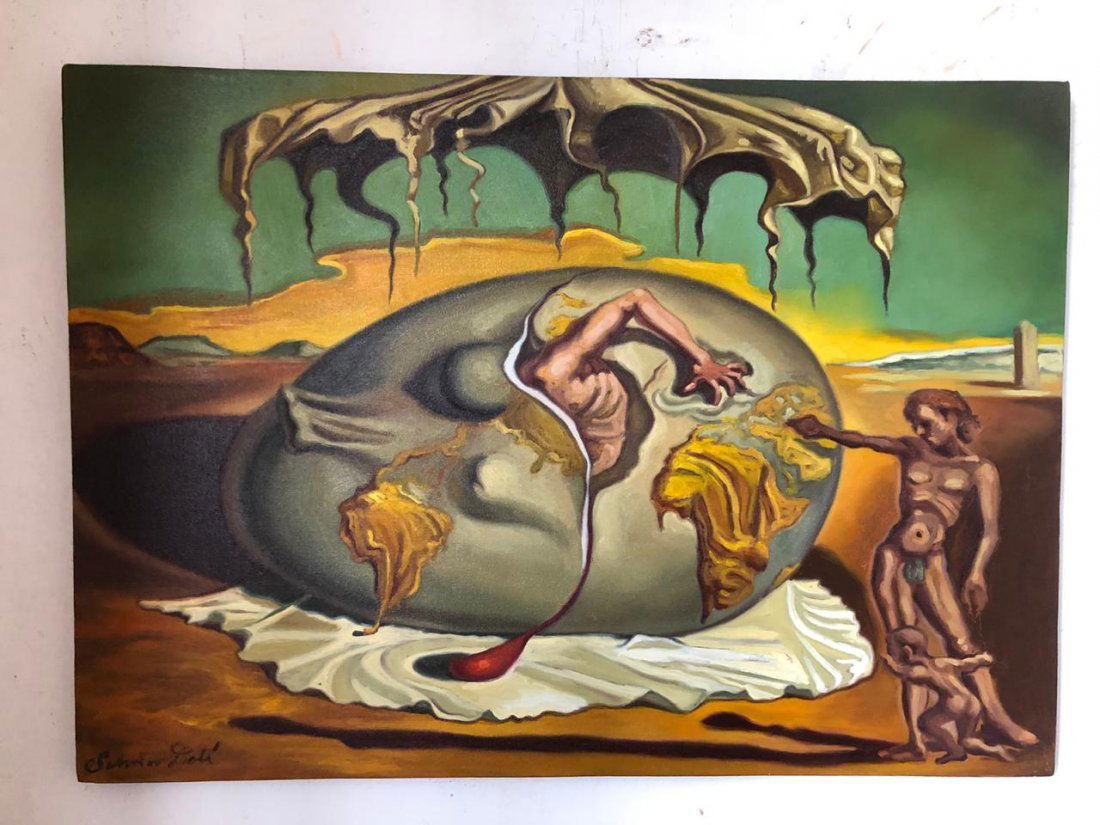 Salvador Dali Painting Oil On Canvas Signed and Sealed (1 of 9)