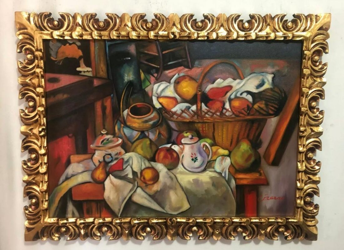 Paul Cézanne Painting Oil On Canvas Signed and Sealed (1 of 9)