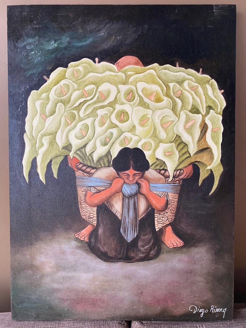 In the Style of Diego Rivera Painting Oil On Canvas (1 of 6)