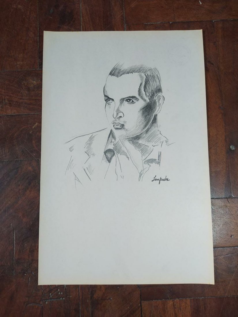 In the Style of Tamara de Lempicka Charcoal On Paper: In the Style of Tamara de Lempicka Charcoal Drawing On Paper. Art Deco, Aprox size 13 inches x 8.5 inches This item has limited provenance, it doesn't have any documentation or certification, Sold "as