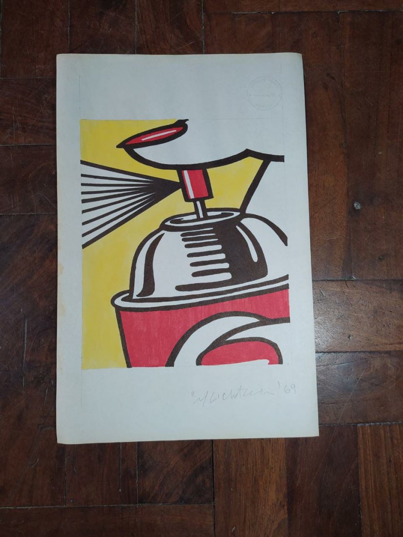 In the Style of Roy Lichtenstein Mixed Media On Paper (1 of 2)