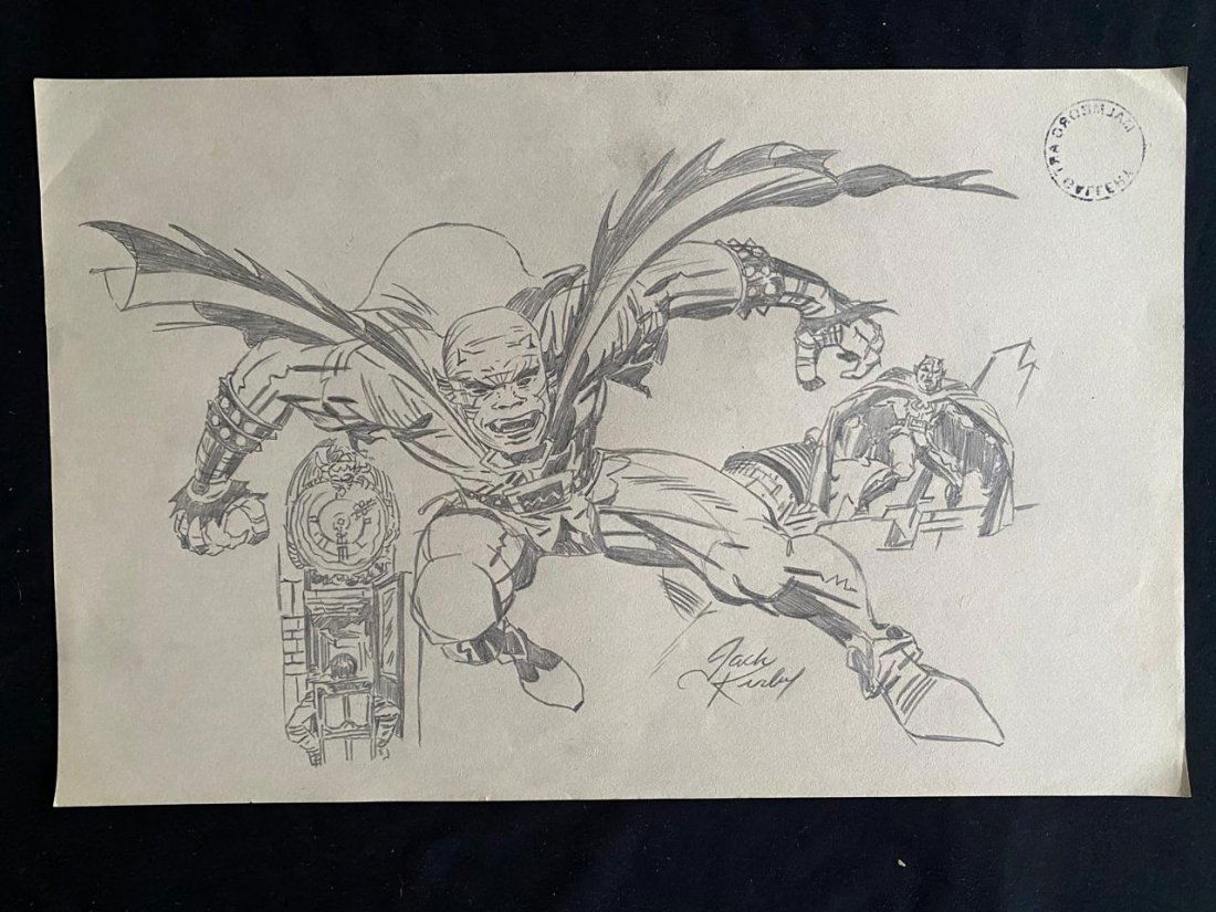 Jack Kirby (Charcoal on paper) In the Style of (1 of 2)