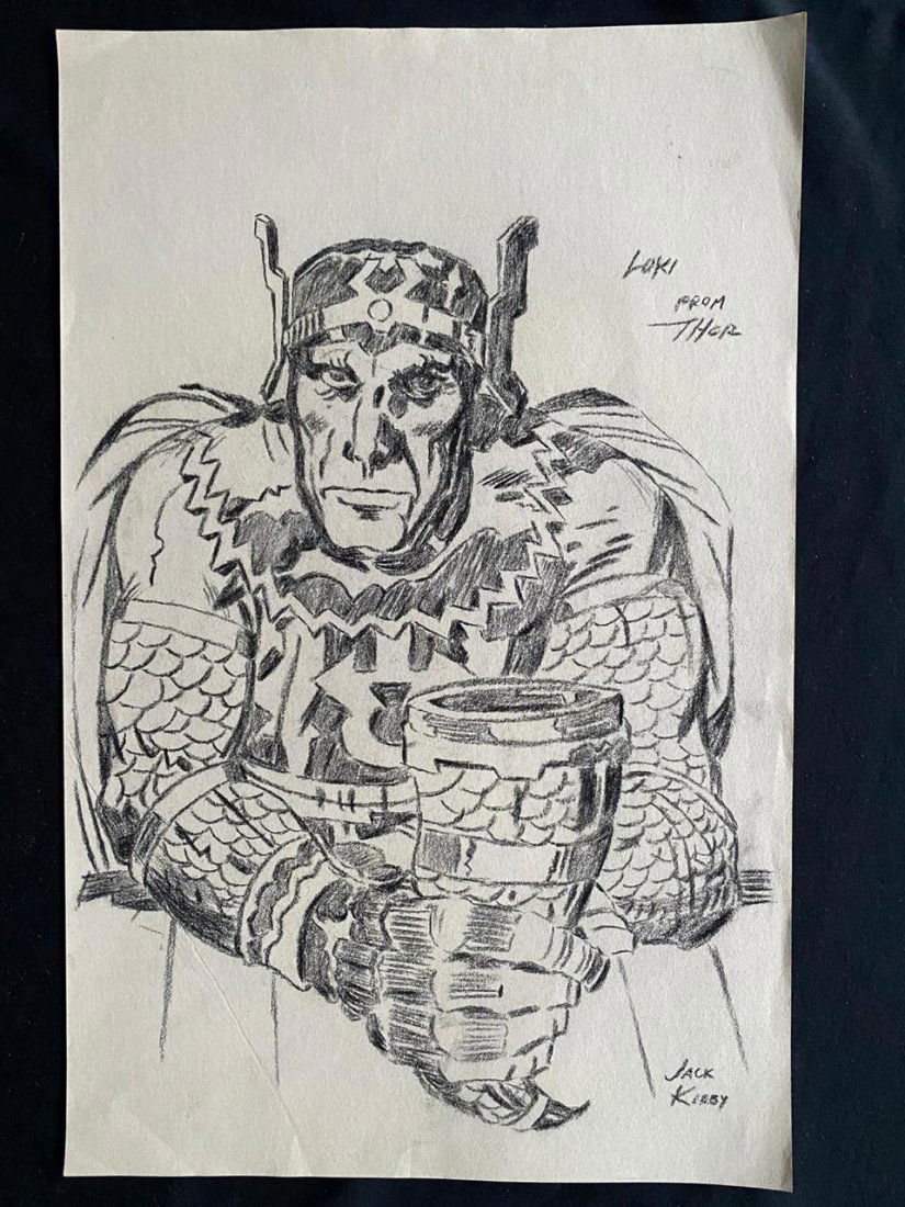 Jack Kirby (Charcoal on paper) In the Style of (1 of 2)