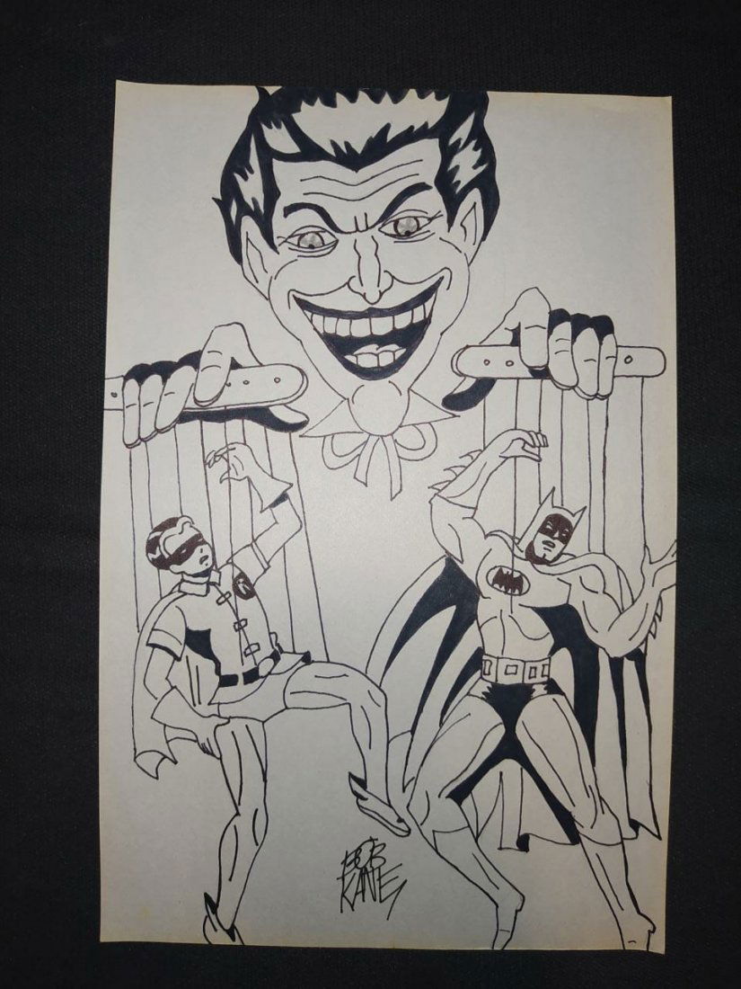 Bob Kane Ink Drawing On Paper (1 of 1)