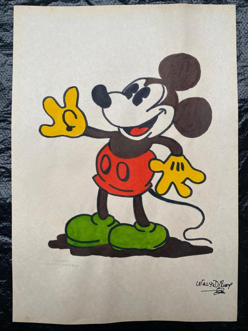 Walt Disney (Watercolor on paper) In the Style of (1 of 2)