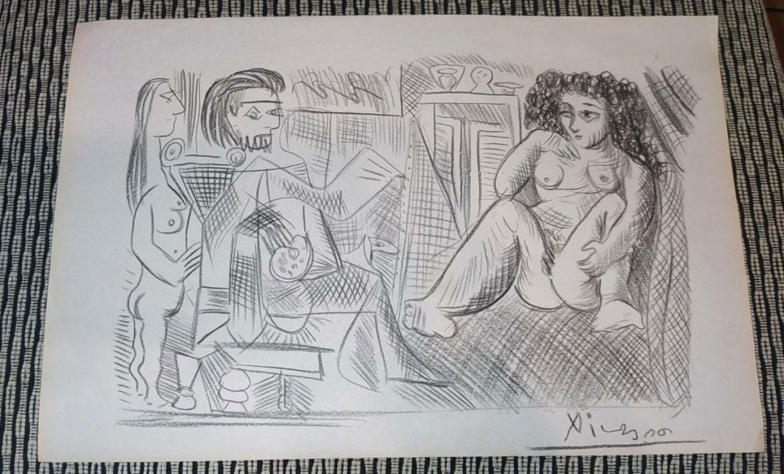 Pablo Picasso (Drawing on Paper) In the Style of (1 of 2)