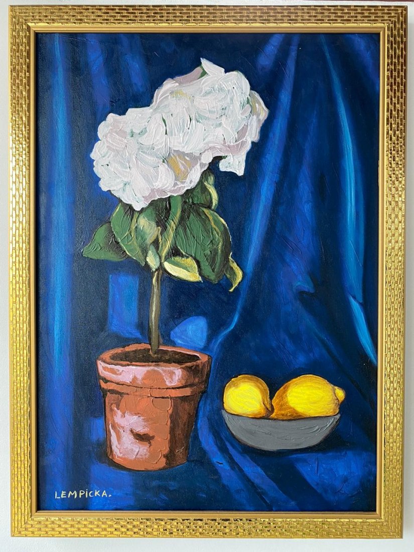 Tamara de Lempicka (Oil On Canvas) In the Style of: In the Style of Tamara de Lempicka poles artist, Oil Painting on Canvas, Signed and Sealed, Measures 70cm x 50cm" Inches, I sold this item to the manner or artist style, it doesnÂ´t have any documen