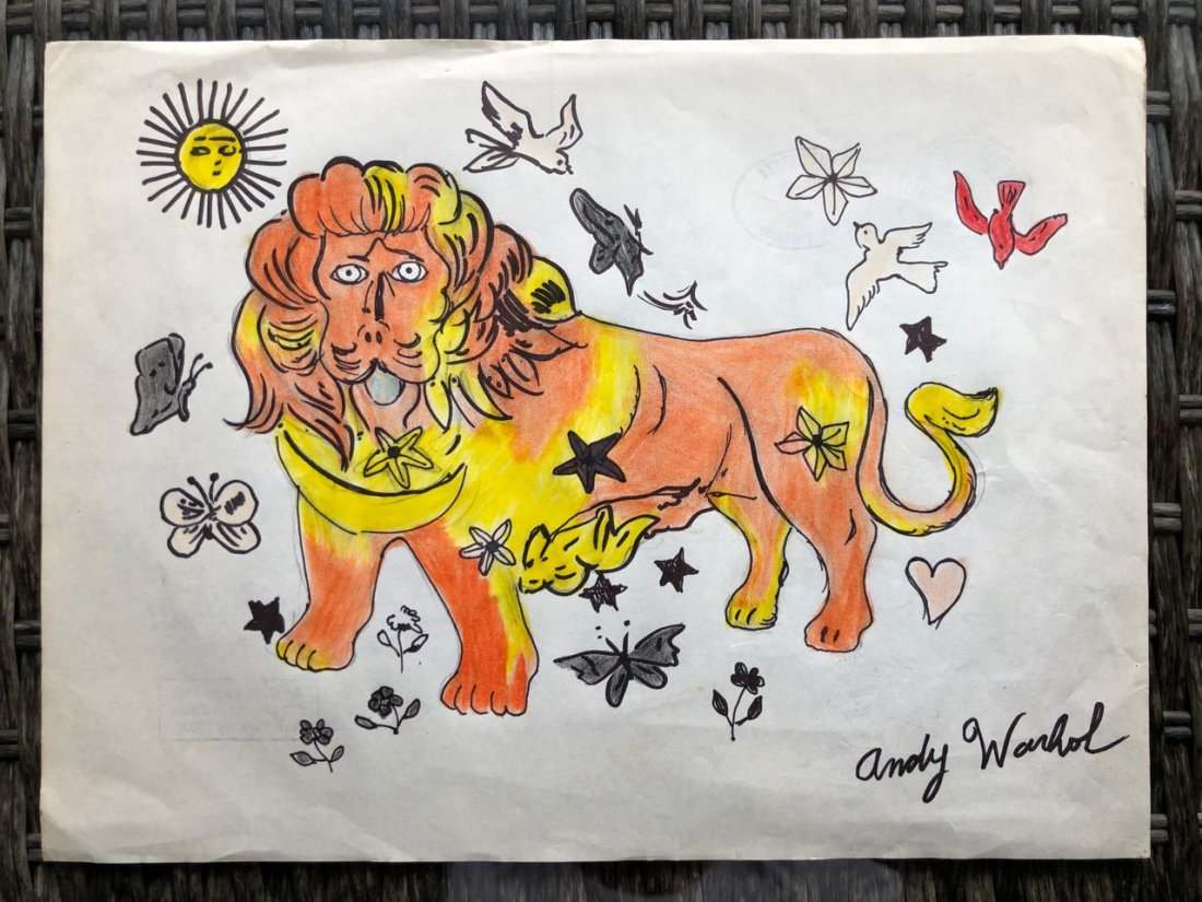 Andy Warhol (Mixed Media) In the Style of: Andy Warhol Watercolor Drawing On Paper Measures 33cm x 21.5cm. Done in the Style of Andy Warhol, These drawings belonged to a private collection. This item has limited provenance, It doesnt have any 