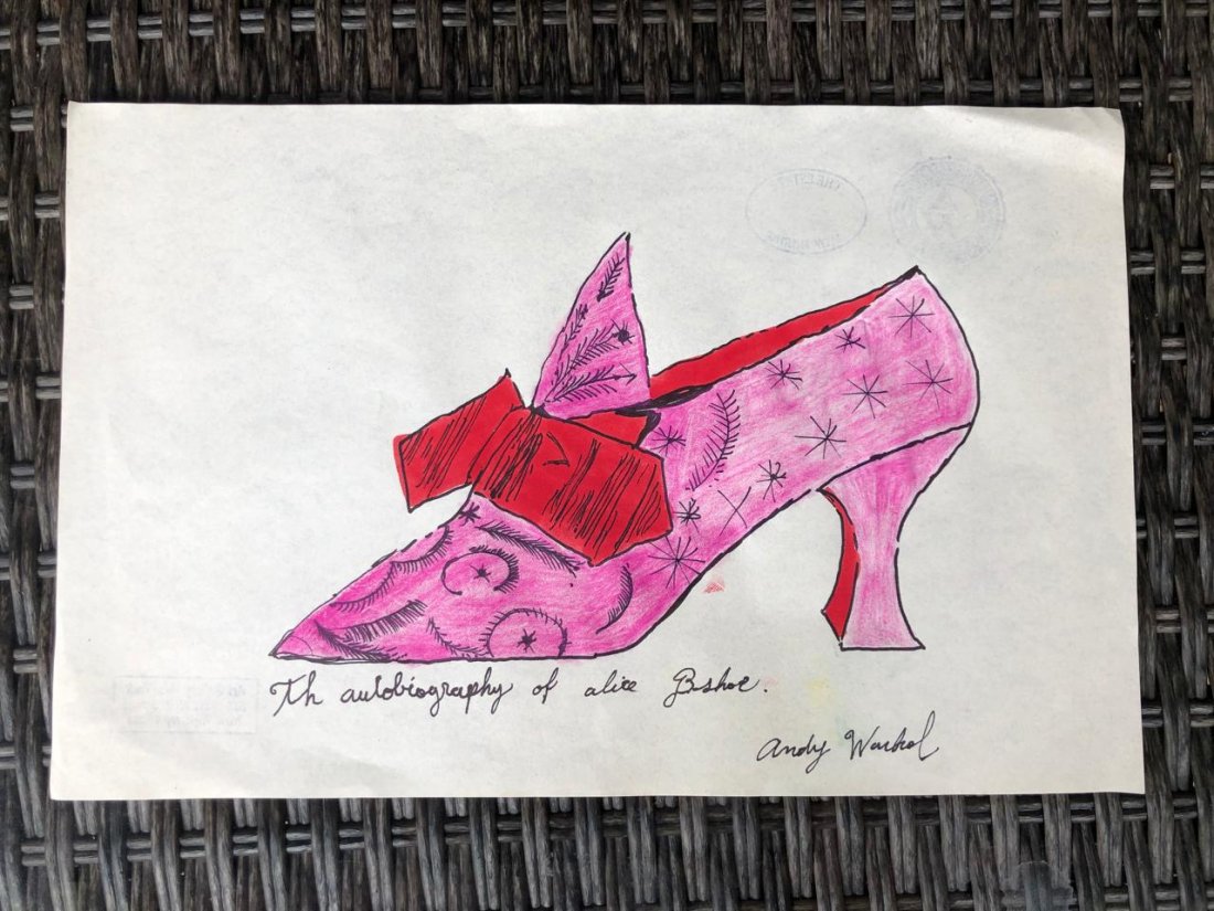 Andy Warhol Mixed Media On Paper (In the Style of): Andy Warhol Watercolor Drawing On Paper Measures 33cm x 21.5cm. Done in the Style of Andy Warhol, These drawings belonged to a private collection. This item has limited provenance, It doesnt have any 