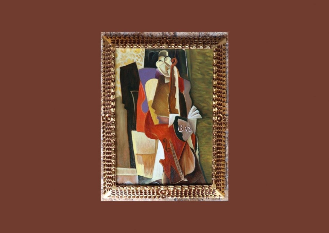 Max Weber Oil On Canvas Signed (In the Style of): In the Style of Max Weber German artist, Oil Painting on Canvas, Signed and Sealed Framed, Measures 33" x 26.5" Inches, I sold this item to the manner or artist style, it doesn´t have any document pr