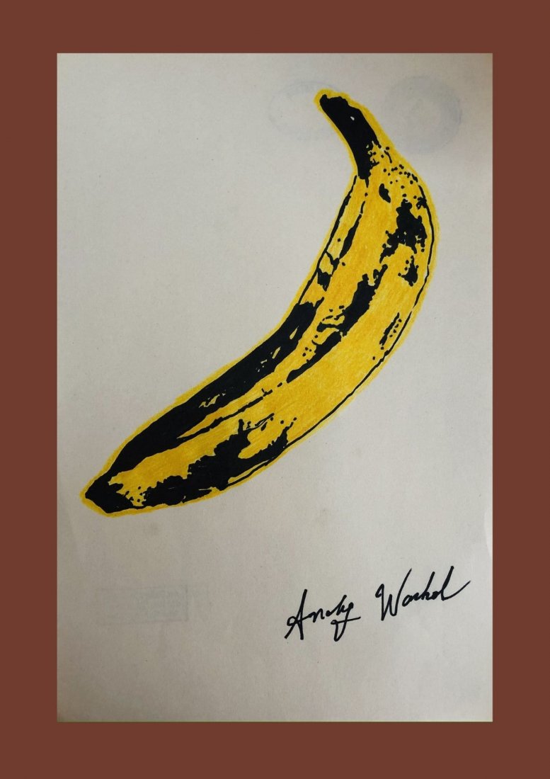 Andy Warhol Mixed Media On Paper (In the Style of): Andy Warhol Watercolor Drawing On Paper Measures 33cm x 21.5cm. Done in the Style of Andy Warhol, These drawings belonged to a private collection. This item has limited provenance, It doesnt have any 