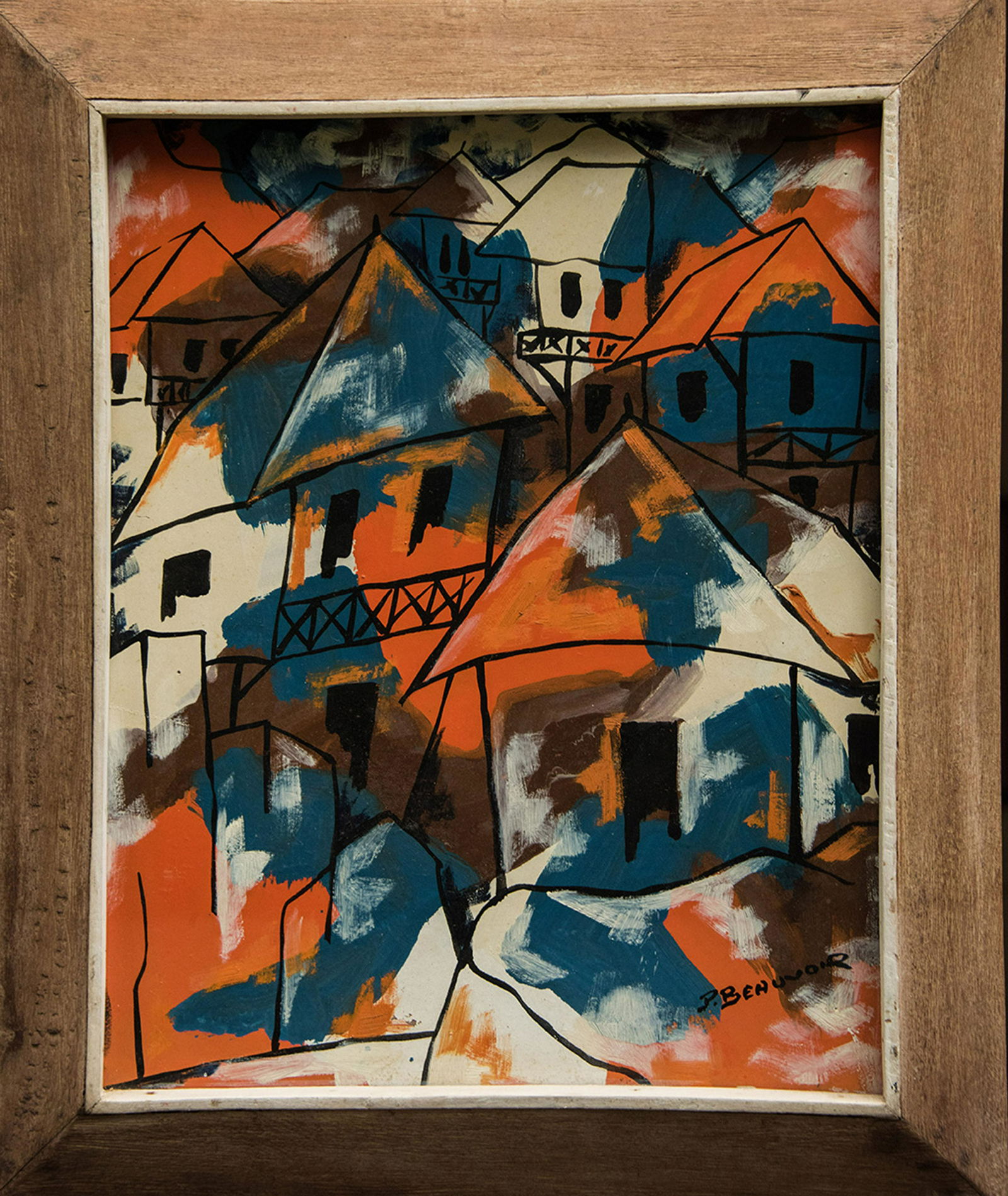 Beauvoir, Paul: View of the Village, N.D.: Oil on Masonite, 20 x 16 in. From the Yvonne and Glenn Stokes collection.